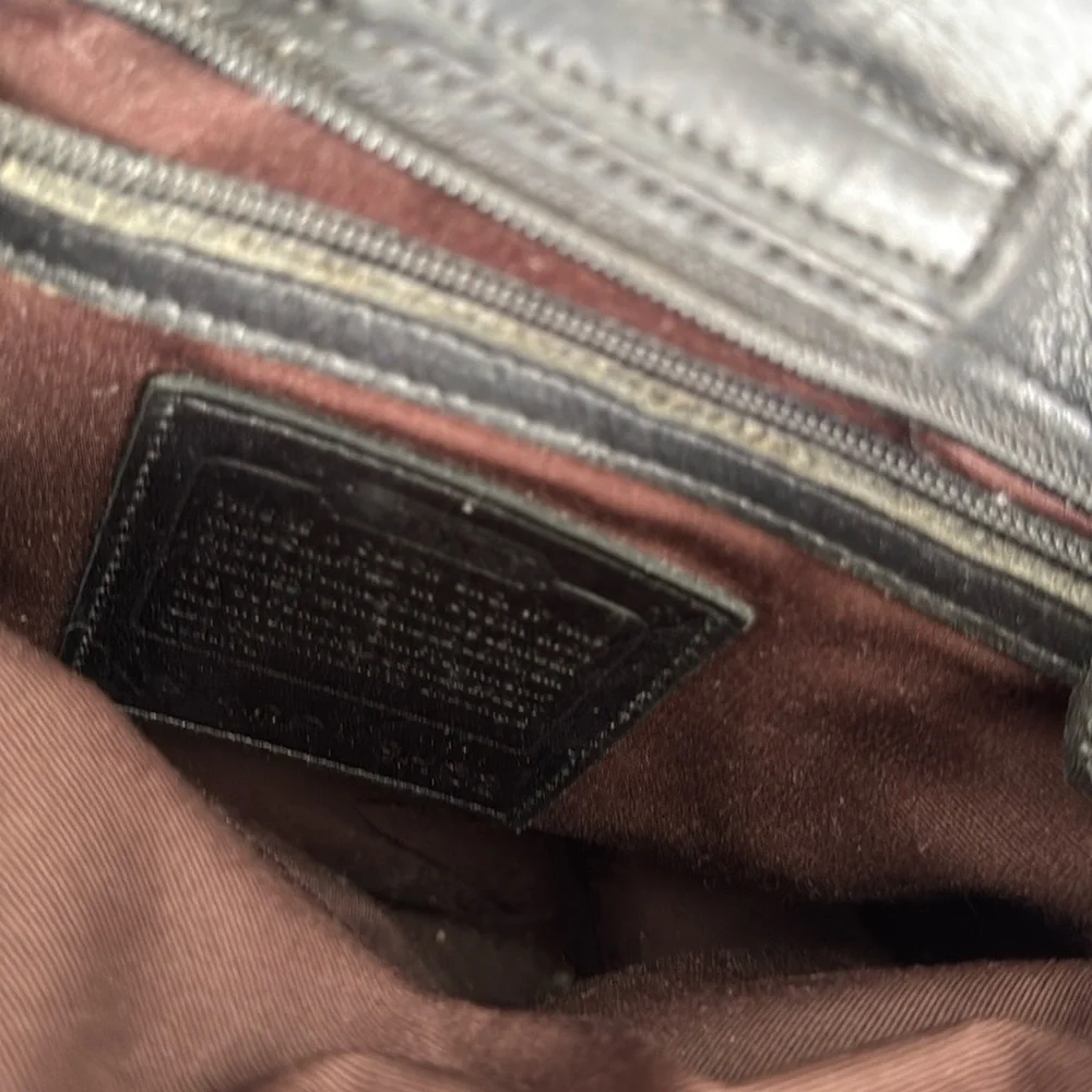 Coach Vintage Classic Legacy Brown Leather and Linen Bonnie Bucket Tote